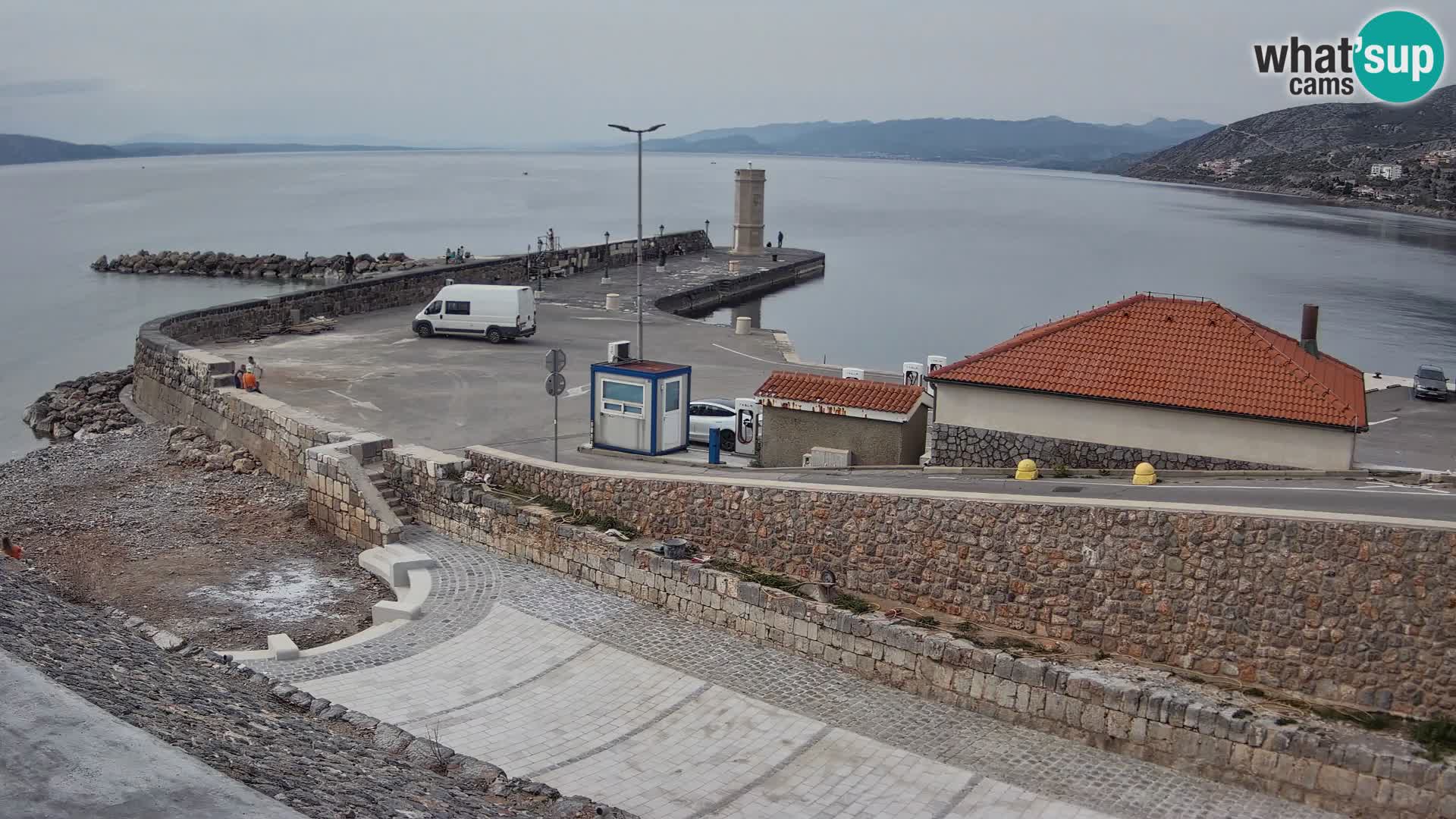 Senj Hafen Webcam – Wellenbrecher & Leuchtturm Liveblick