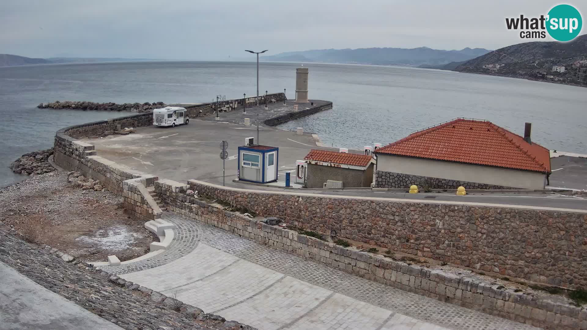 Webcam puerto de Senj – Rompeolas y faro en directo