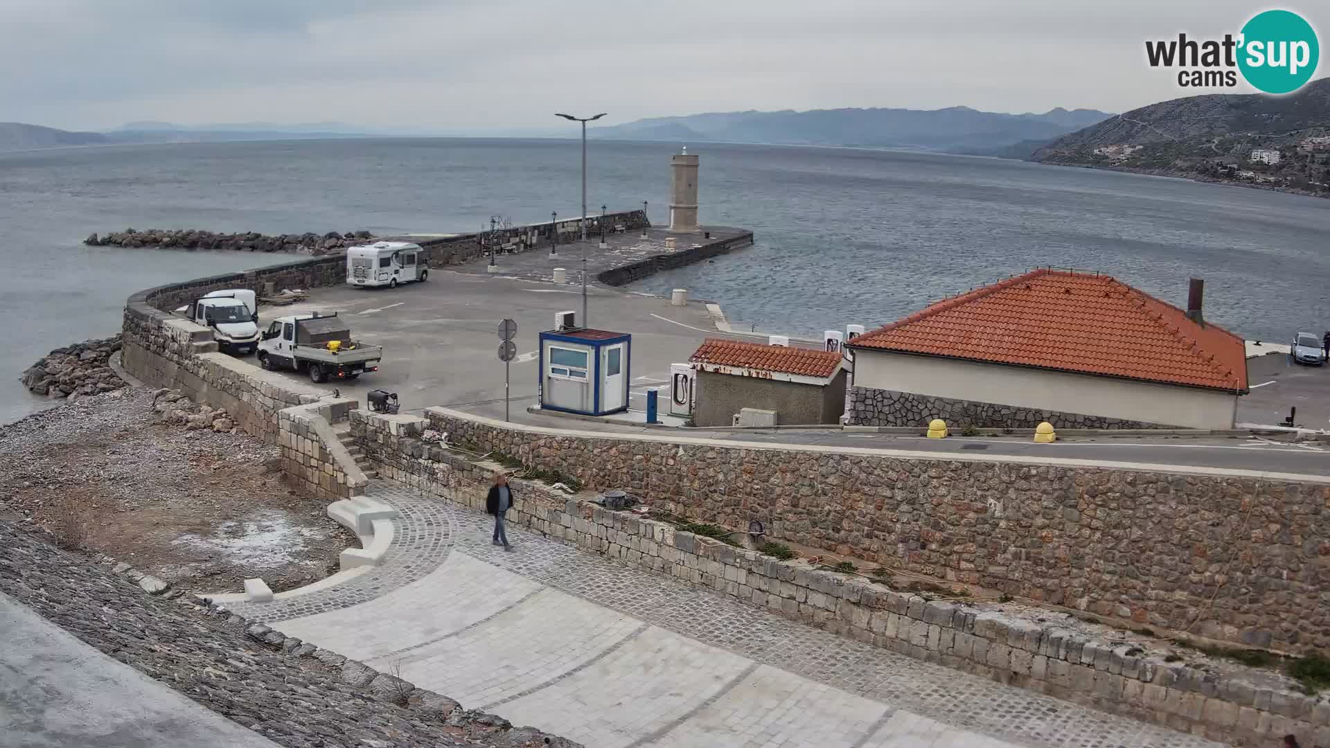Senj Harbour Webcam – Breakwater & Lighthouse Live View
