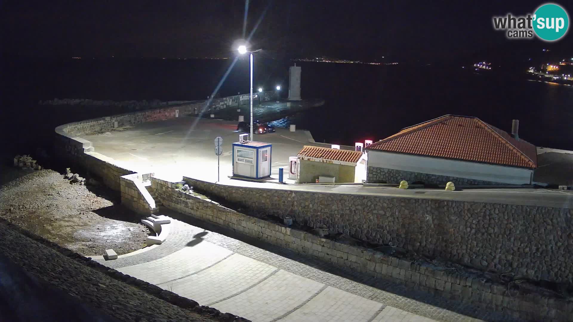 Senj Hafen Webcam – Wellenbrecher & Leuchtturm Liveblick