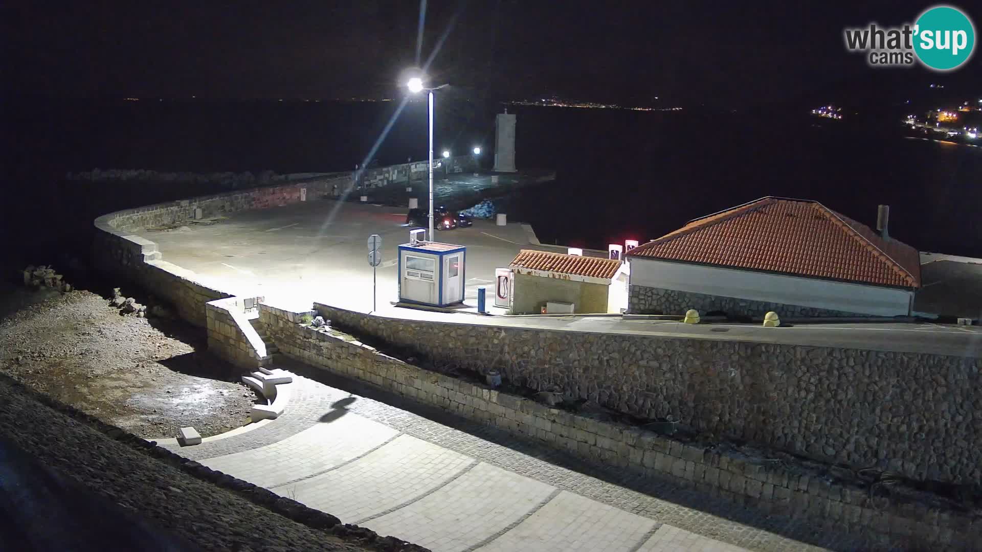 Senj Hafen Webcam – Wellenbrecher & Leuchtturm Liveblick