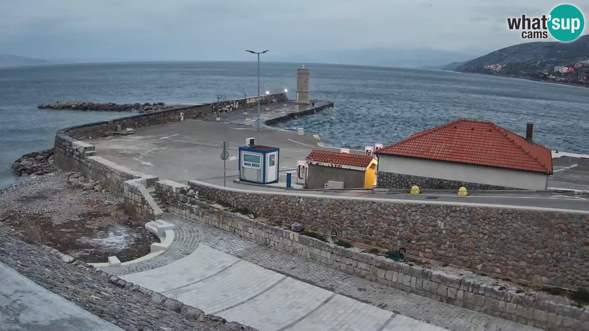 Senj Harbour Webcam – Breakwater & Lighthouse Live View