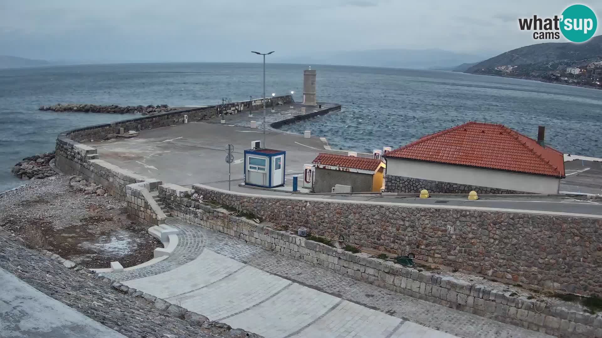 Senj Harbour Webcam – Breakwater & Lighthouse Live View