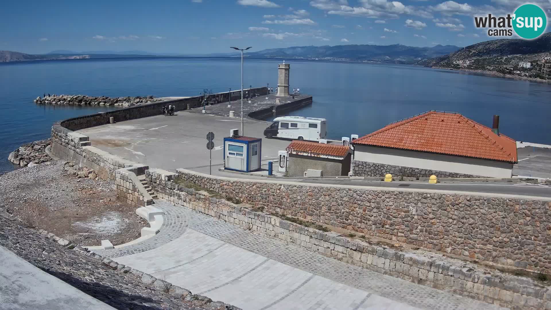 Webcam puerto de Senj – Rompeolas y faro en directo