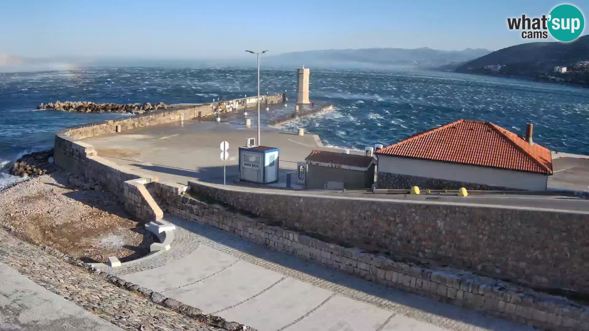Senj Harbour Webcam – Breakwater & Lighthouse Live View