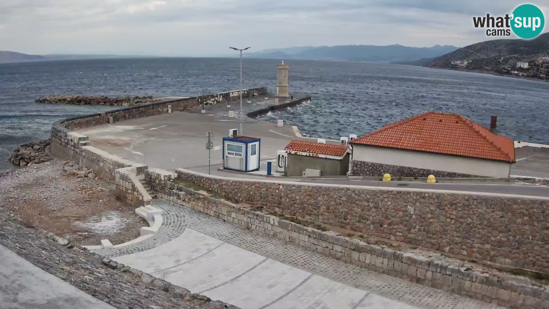Senj Harbour Webcam – Breakwater & Lighthouse Live View