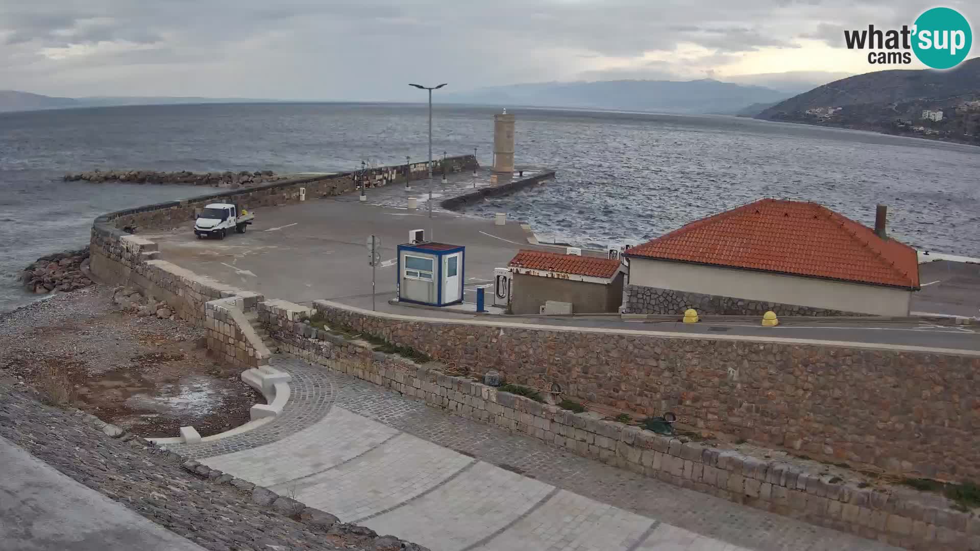 Web kamera Senj luka – Lukobran i svjetionik uživo