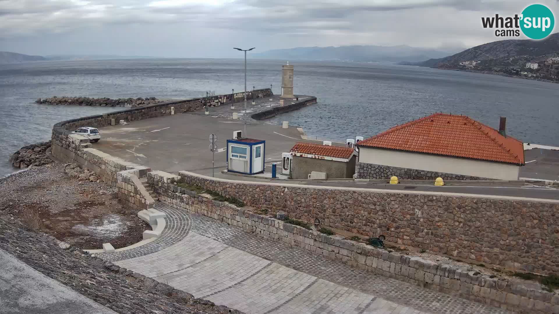 Senj Harbour Webcam – Breakwater & Lighthouse Live View