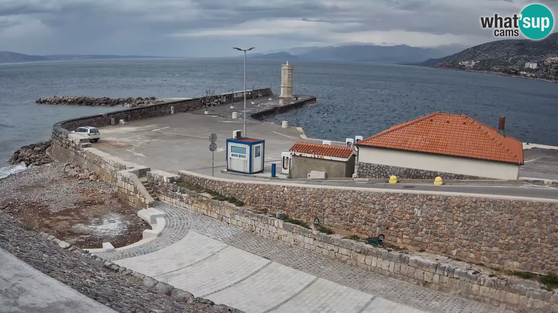 Web kamera Senj luka – Lukobran i svjetionik uživo