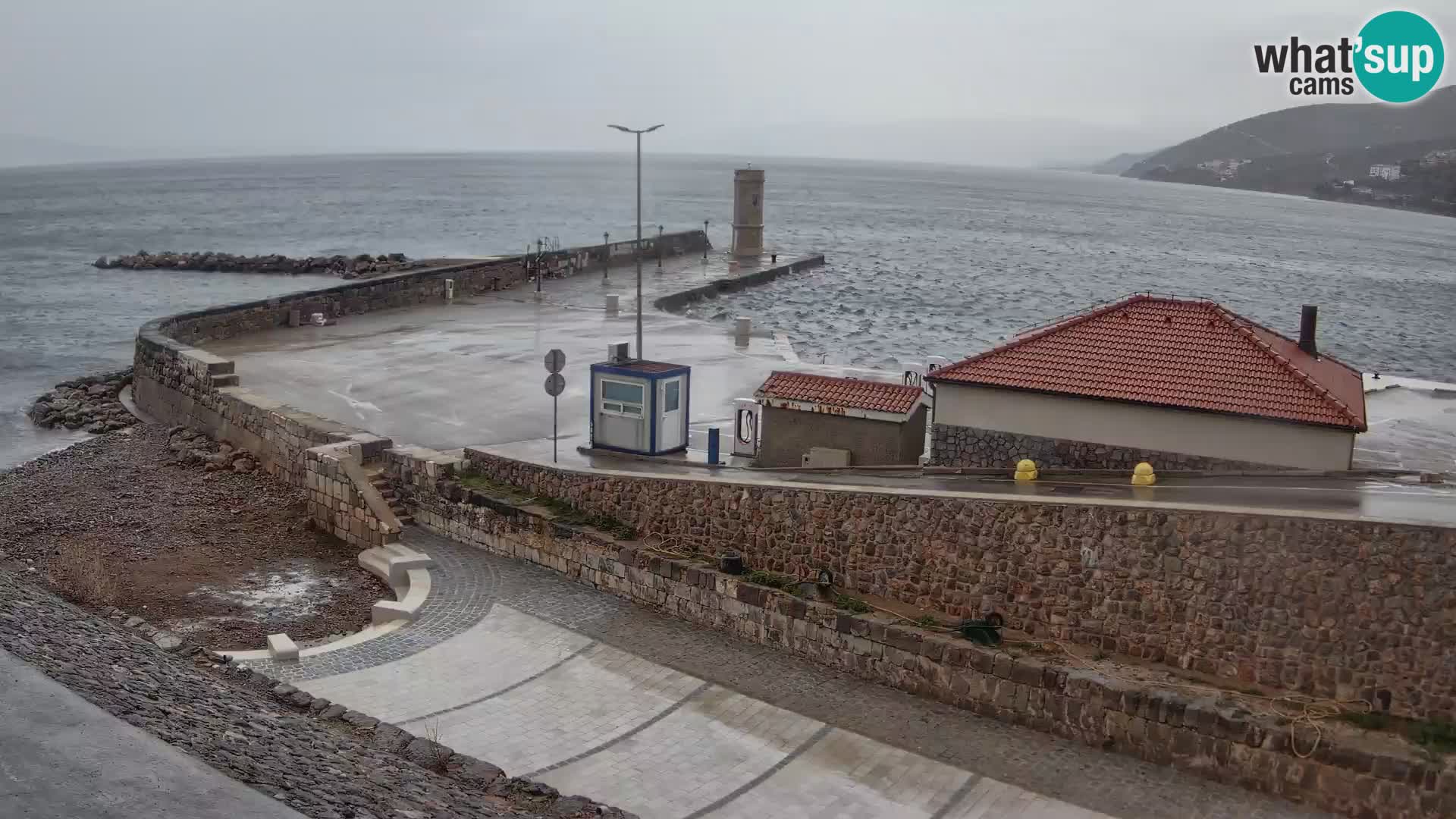 Webcam puerto de Senj – Rompeolas y faro en directo