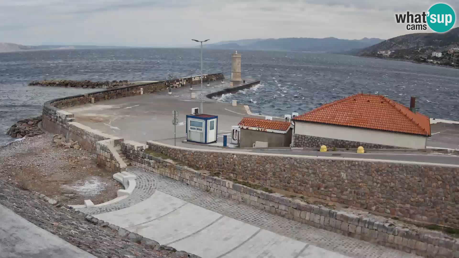 Senj Harbour Webcam – Breakwater & Lighthouse Live View