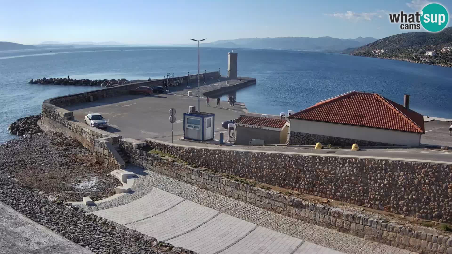 Senj Hafen Webcam – Wellenbrecher & Leuchtturm Liveblick