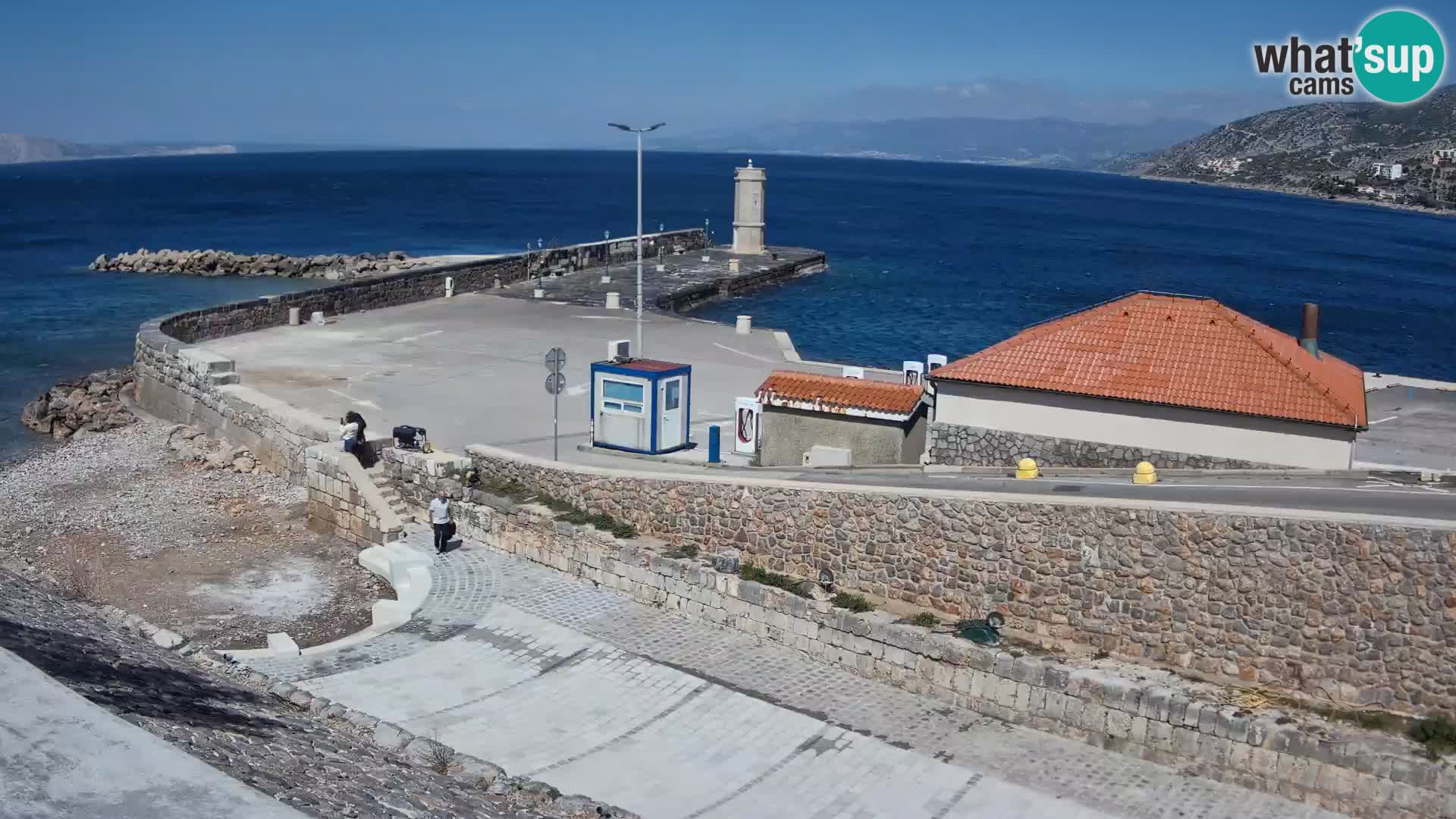 Senj Hafen Webcam – Wellenbrecher & Leuchtturm Liveblick