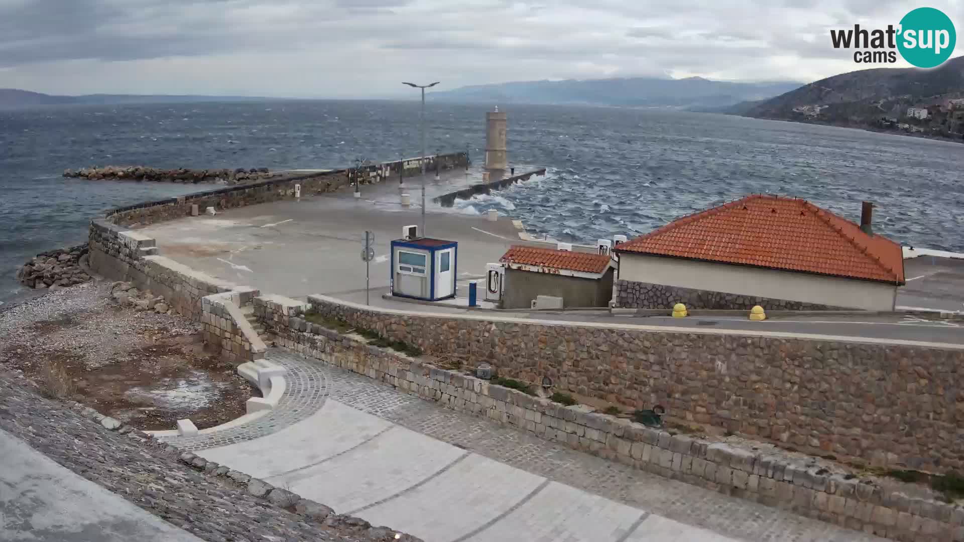 Senj Harbour Webcam – Breakwater & Lighthouse Live View