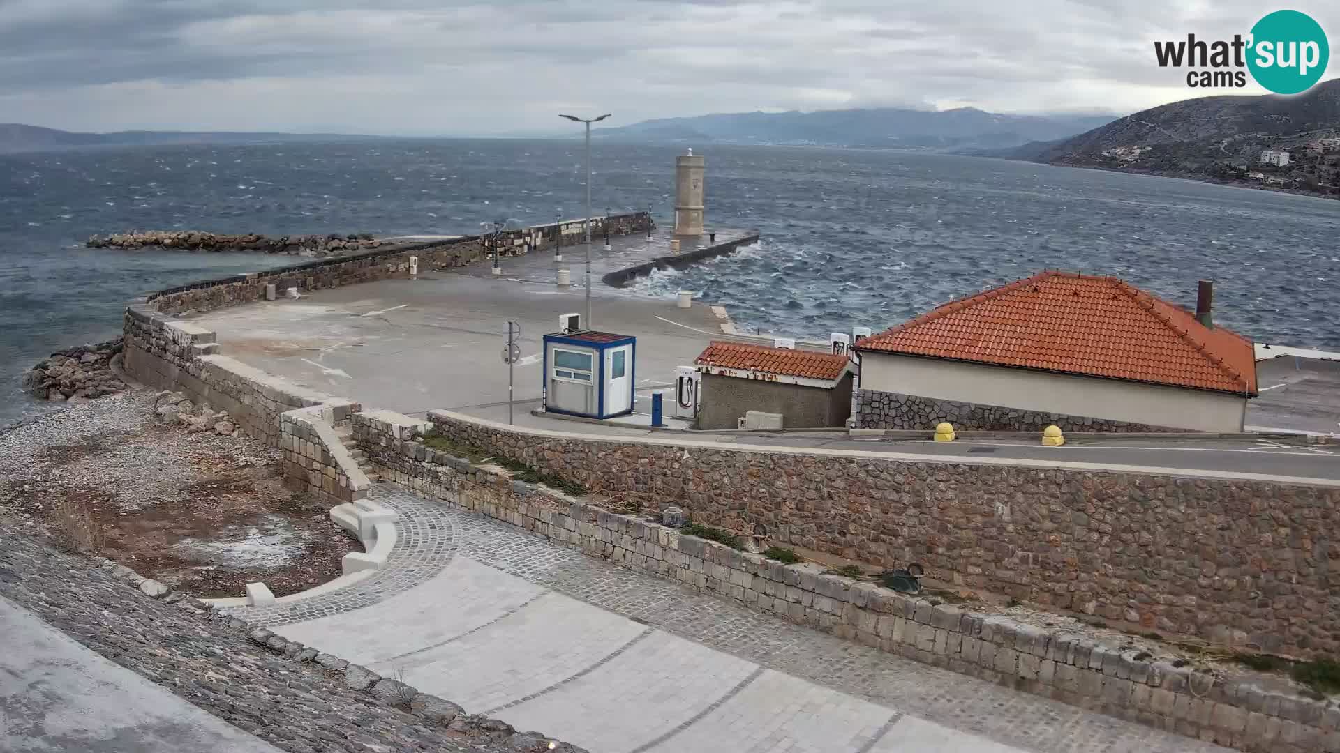 Senj Harbour Webcam – Breakwater & Lighthouse Live View