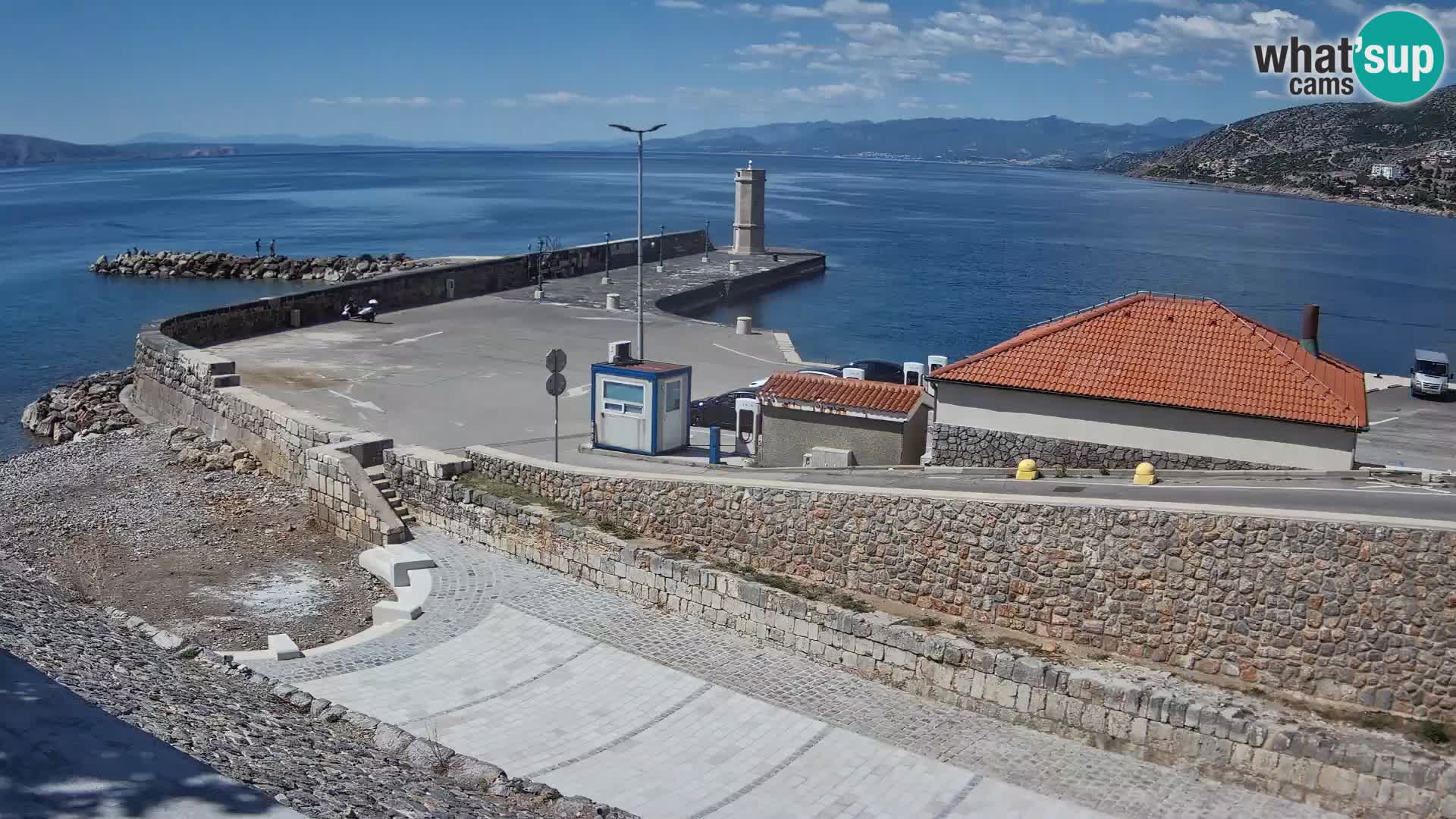 Senj Hafen Webcam – Wellenbrecher & Leuchtturm Liveblick