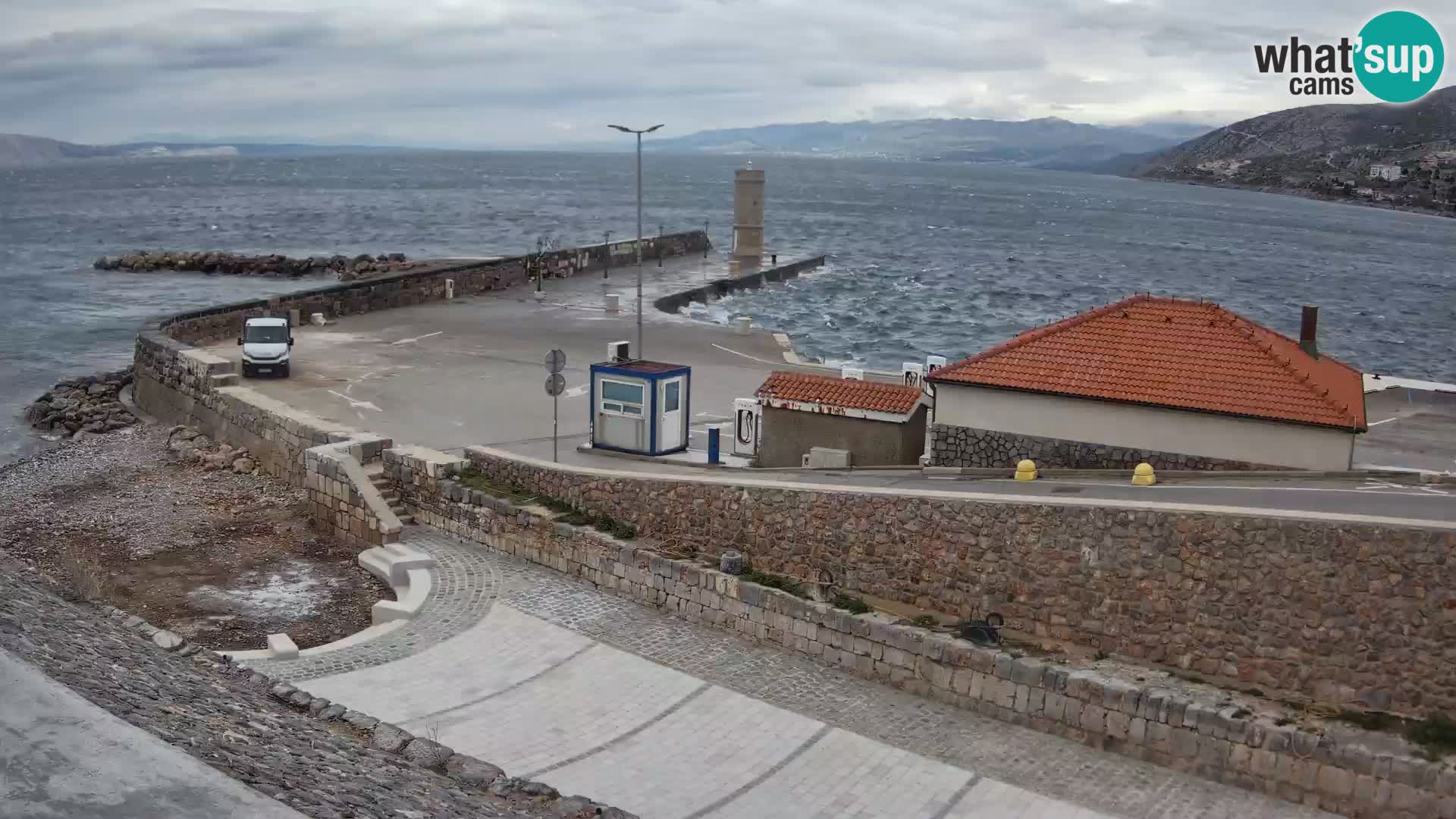 Senj Harbour Webcam – Breakwater & Lighthouse Live View