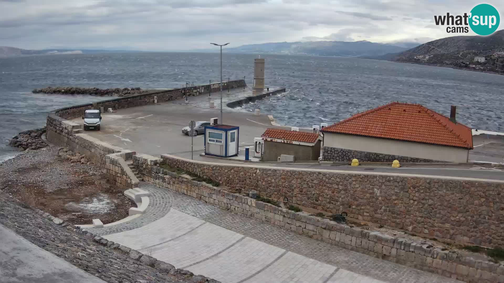 Webcam puerto de Senj – Rompeolas y faro en directo