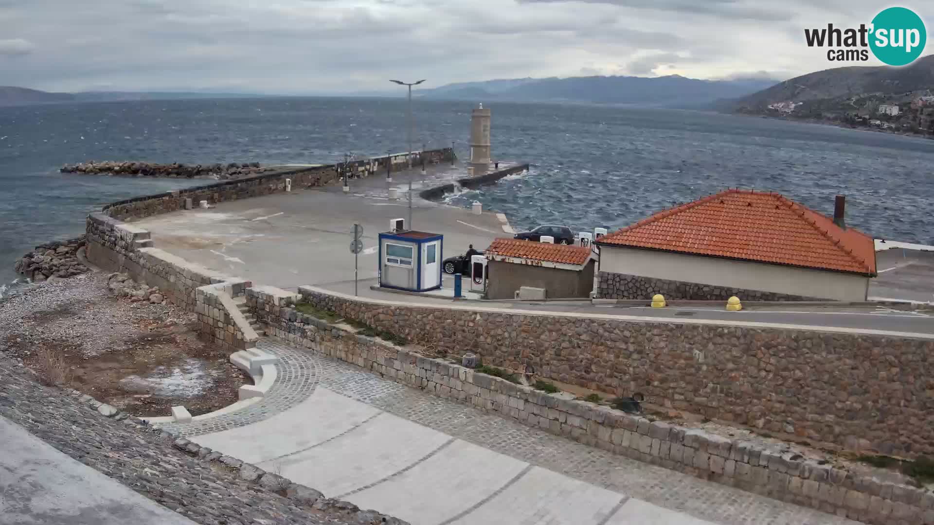 Senj Harbour Webcam – Breakwater & Lighthouse Live View