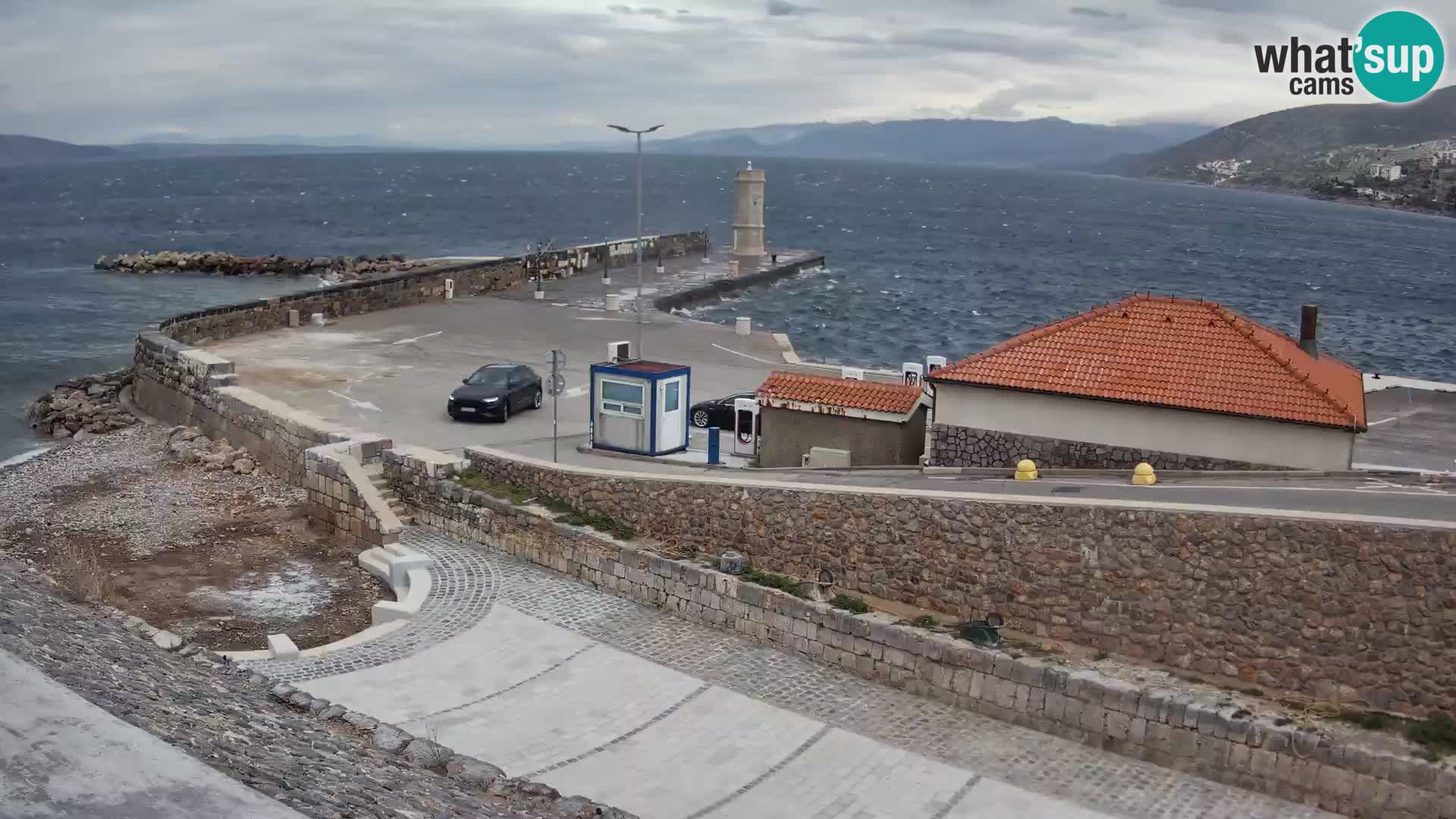 Webcam Porto di Segna – Frangiflutti e Faro in diretta