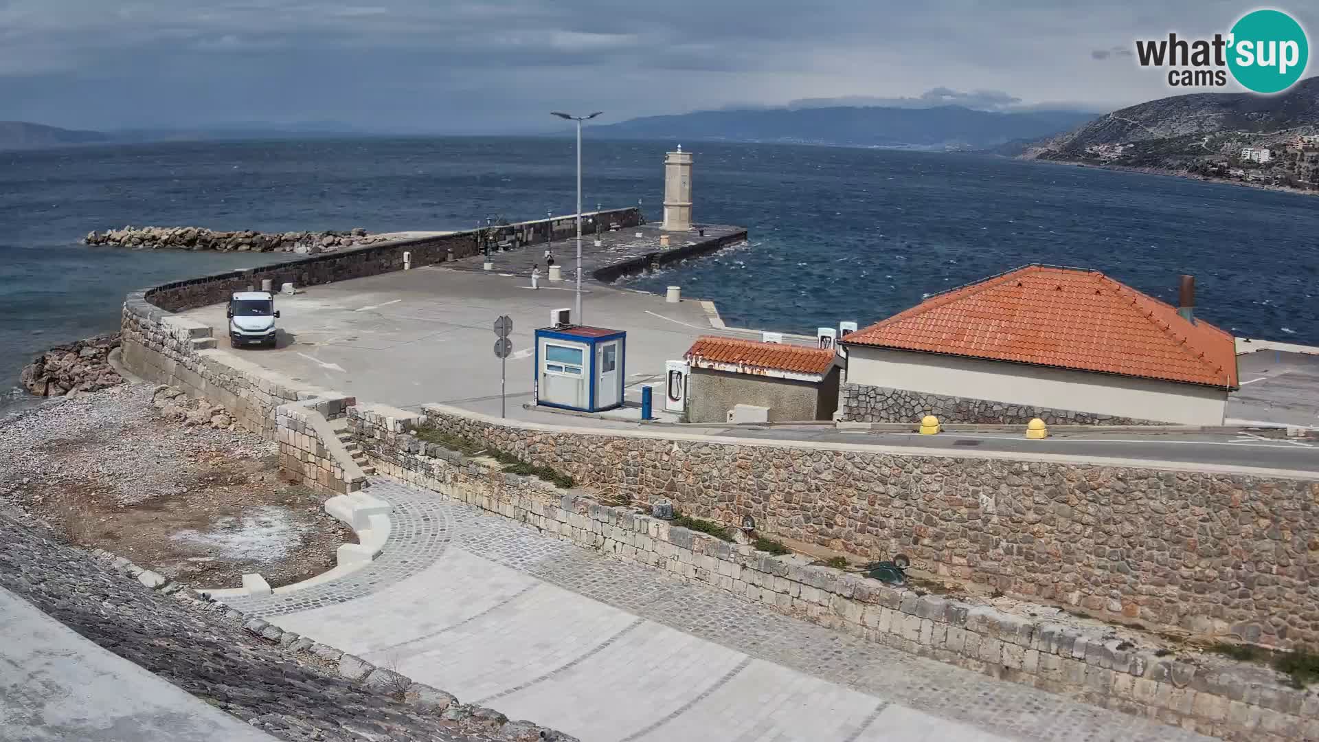 Web kamera Senj luka – Lukobran i svjetionik uživo