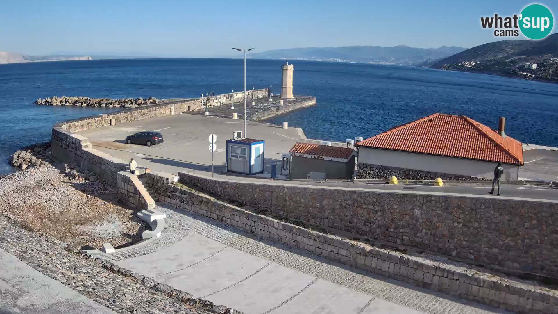 Webcam port de Senj – Vue sur la jetée et le phare