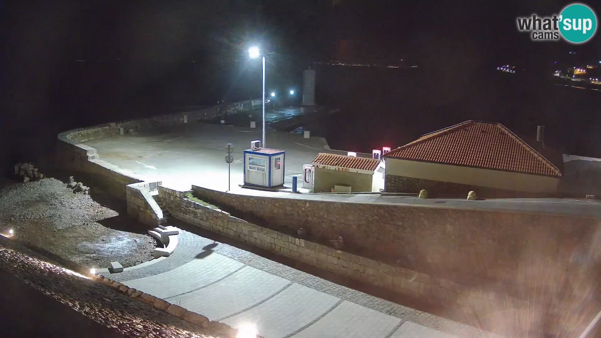 Senj Hafen Webcam – Wellenbrecher & Leuchtturm Liveblick