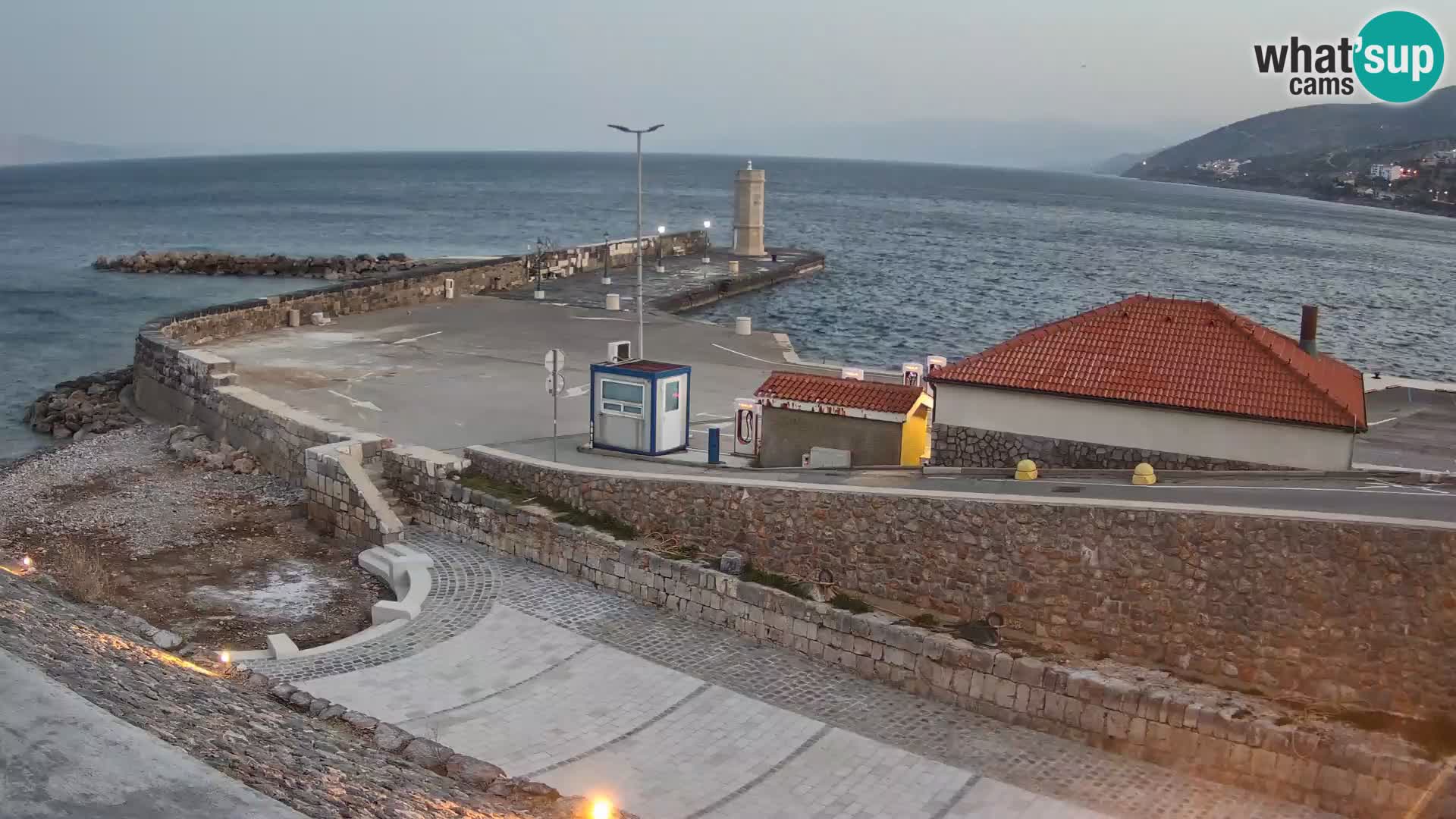 Senj Harbour Webcam – Breakwater & Lighthouse Live View