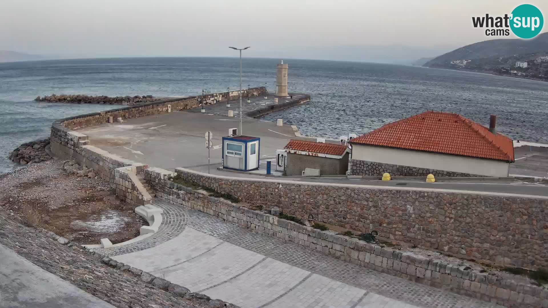 Senj Harbour Webcam – Breakwater & Lighthouse Live View