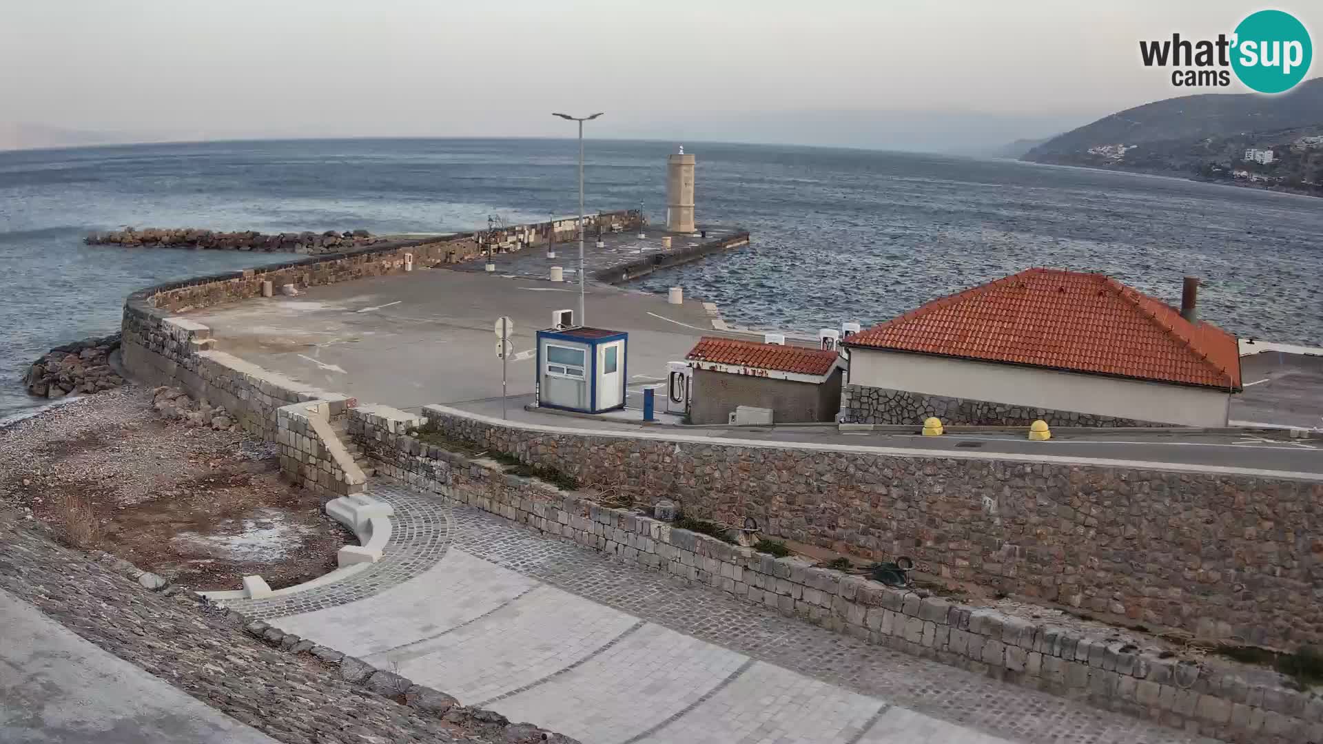 Senj Harbour Webcam – Breakwater & Lighthouse Live View
