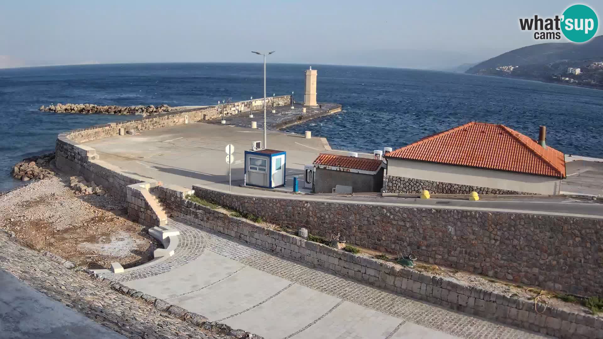 Senj Harbour Webcam – Breakwater & Lighthouse Live View