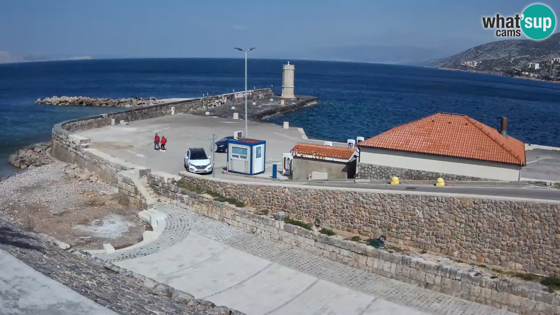 Webcam port de Senj – Vue sur la jetée et le phare
