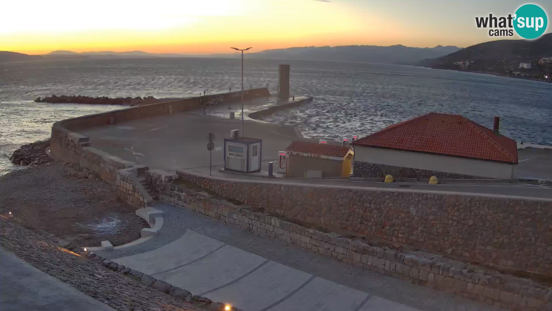 Senj Harbour Webcam – Breakwater & Lighthouse Live View
