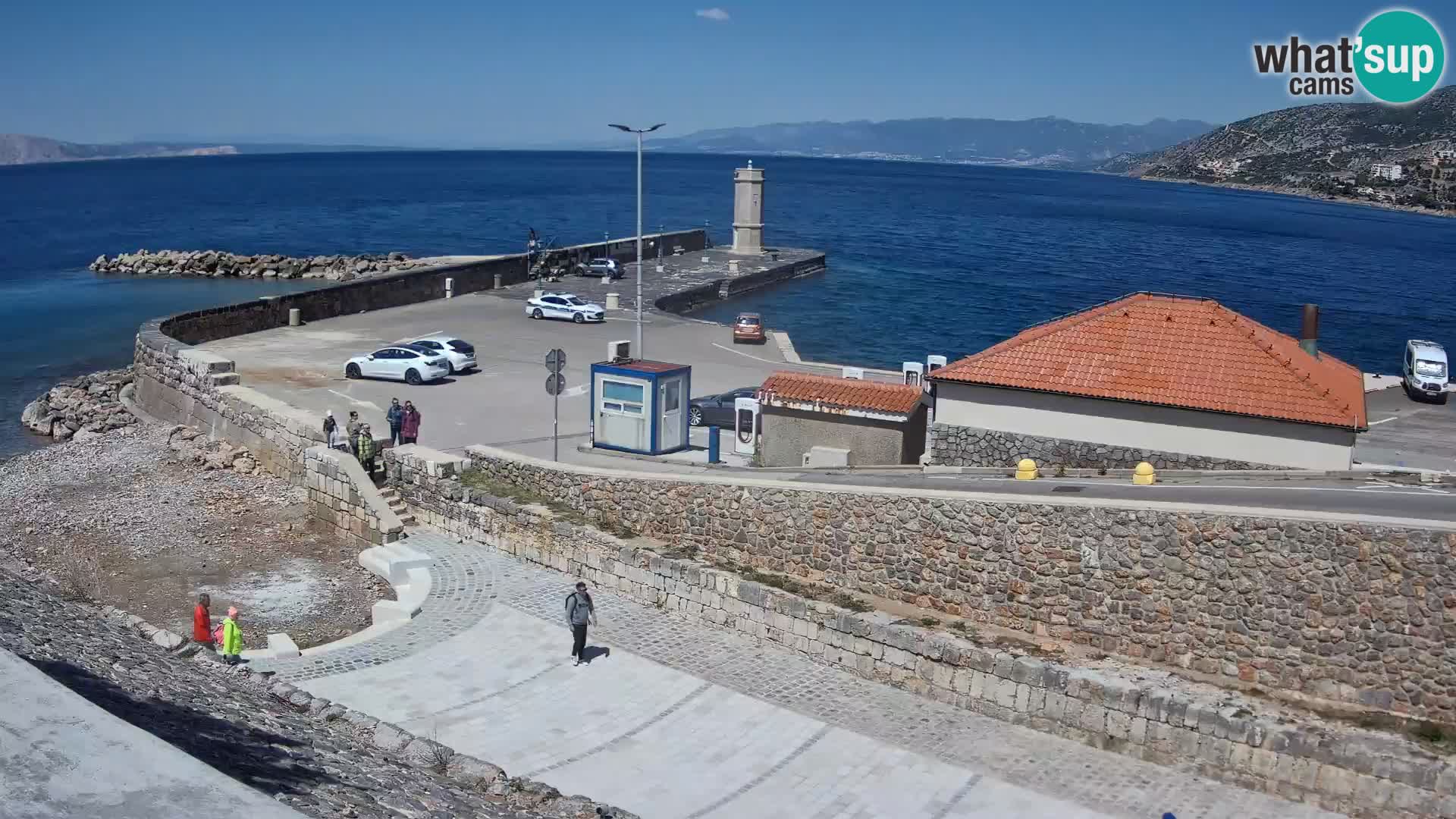 Senj Hafen Webcam – Wellenbrecher & Leuchtturm Liveblick