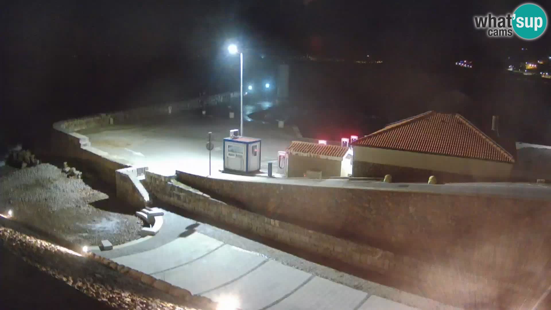 Webcam port de Senj – Vue sur la jetée et le phare