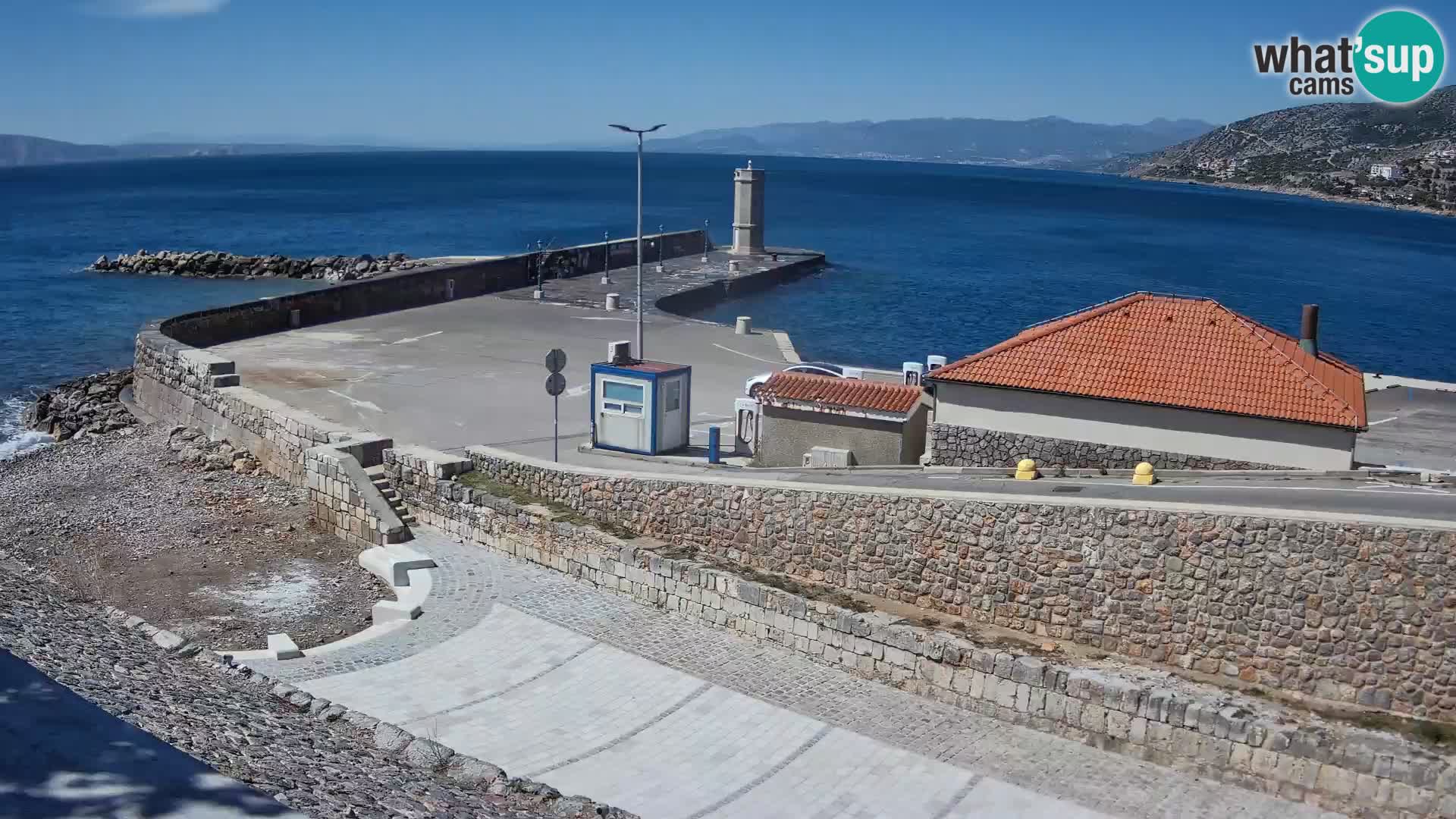 Webcam puerto de Senj – Rompeolas y faro en directo