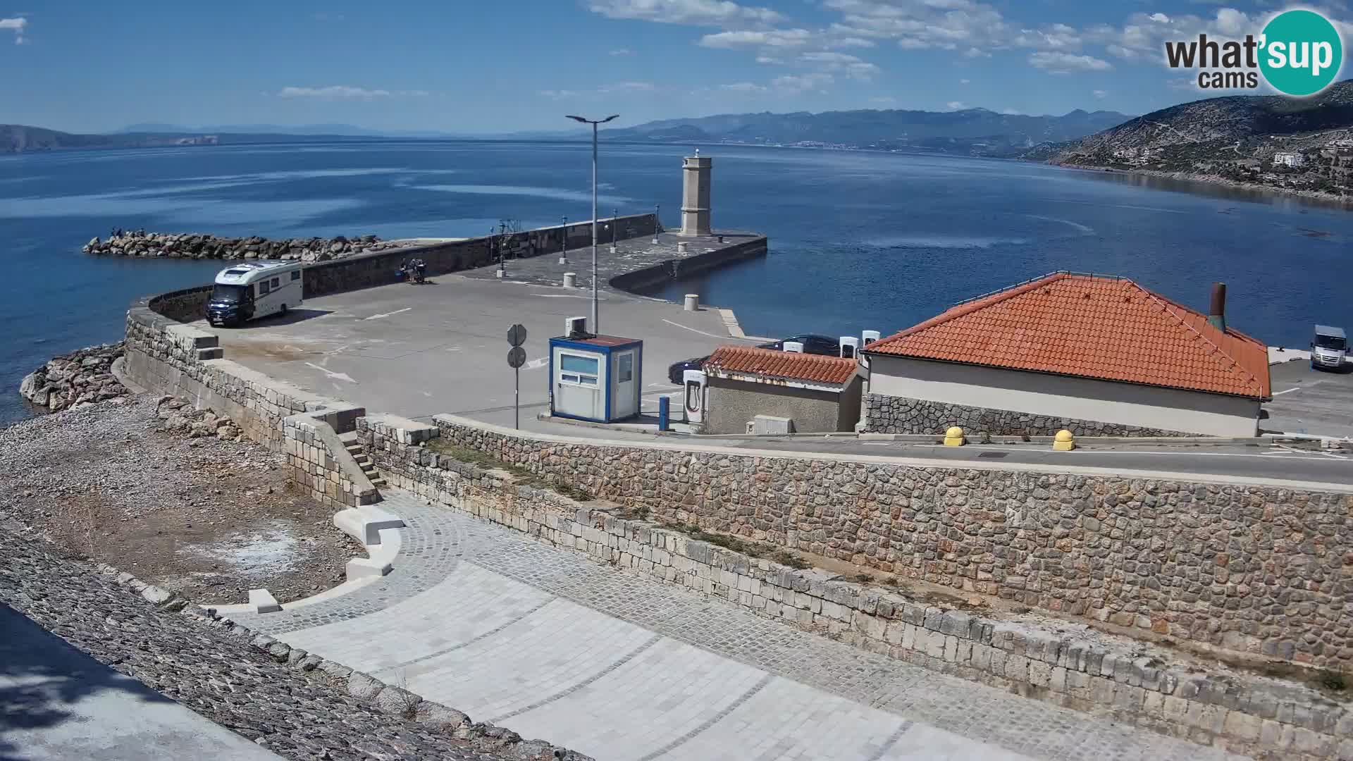 Senj Harbour Webcam – Breakwater & Lighthouse Live View