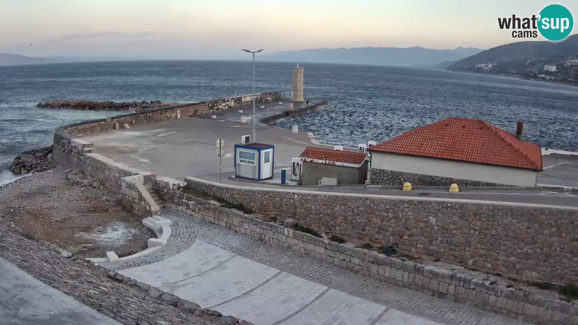Senj Harbour Webcam – Breakwater & Lighthouse Live View