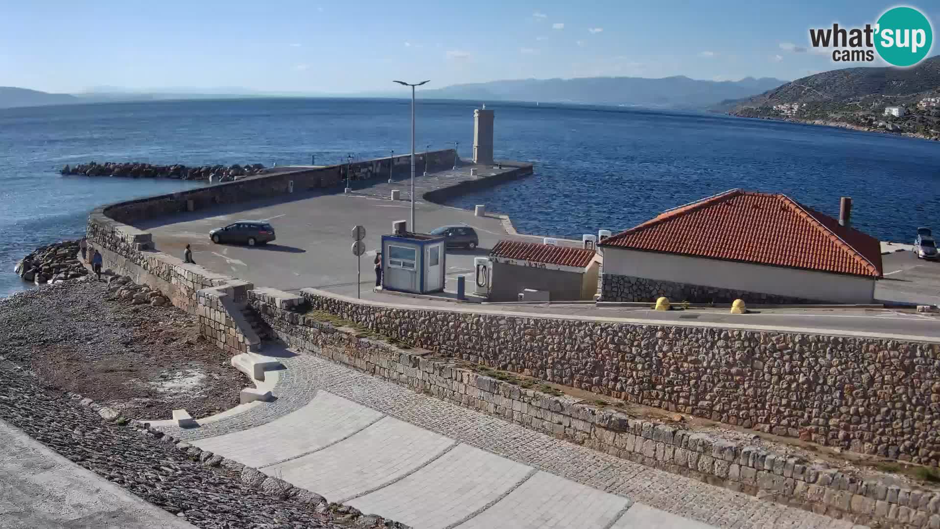 Webcam port de Senj – Vue sur la jetée et le phare