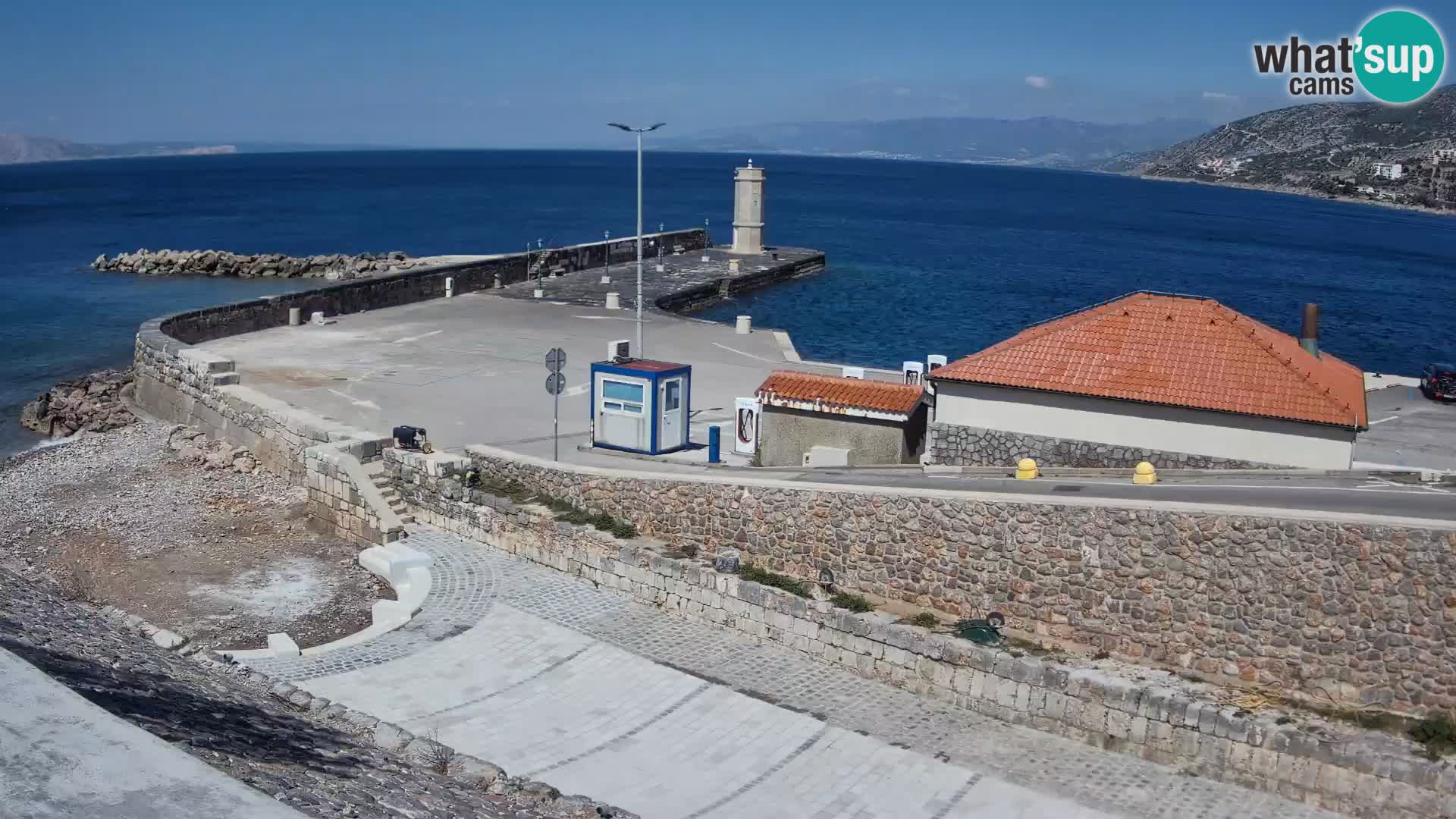 Webcam puerto de Senj – Rompeolas y faro en directo