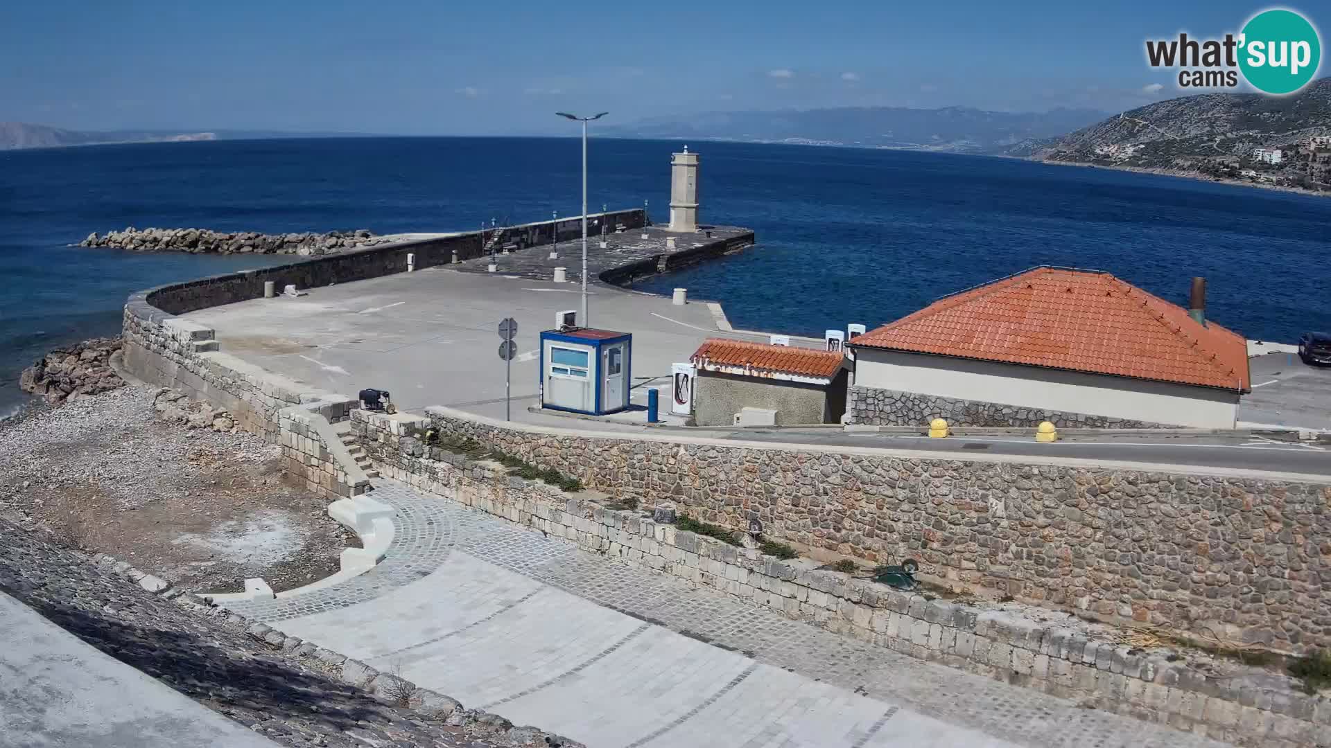 Web kamera Senj luka – Lukobran i svjetionik uživo