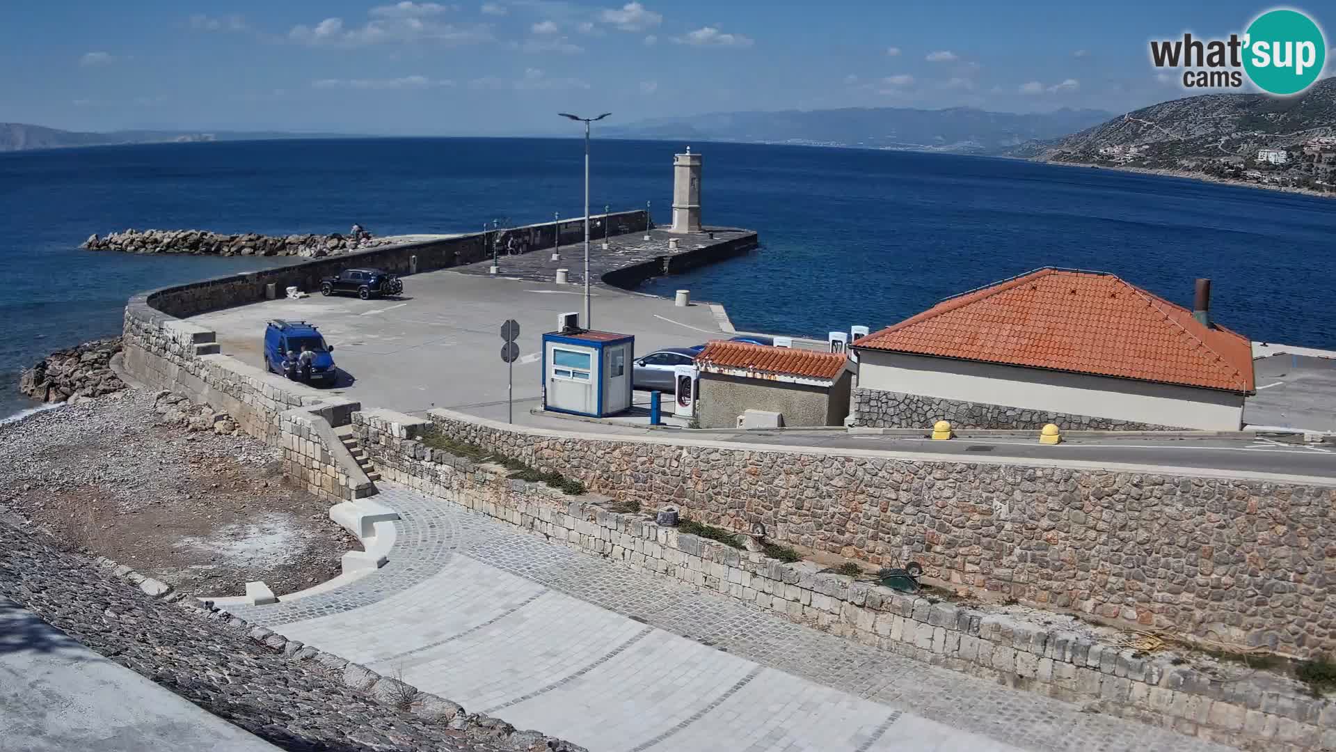 Webcam puerto de Senj – Rompeolas y faro en directo