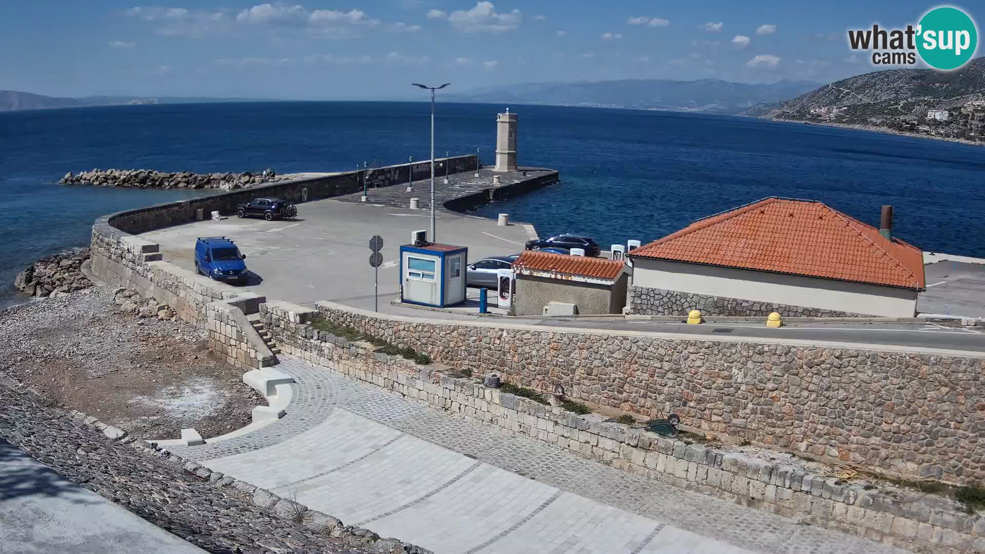Webcam puerto de Senj – Rompeolas y faro en directo
