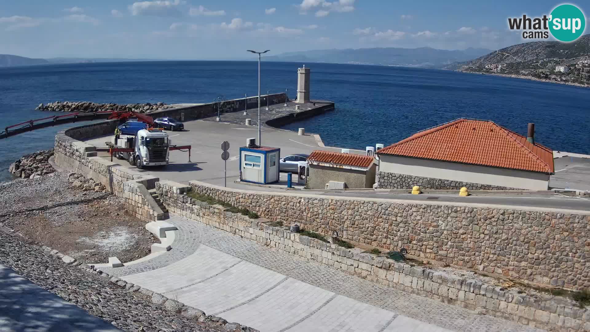 Webcam puerto de Senj – Rompeolas y faro en directo