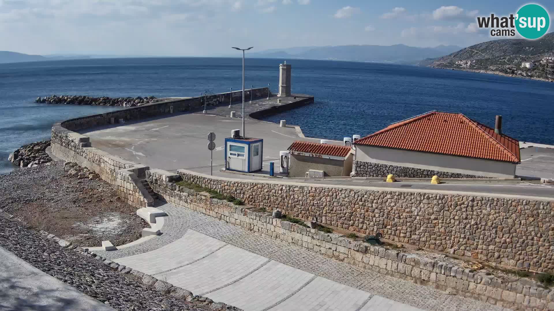 Senj Hafen Webcam – Wellenbrecher & Leuchtturm Liveblick