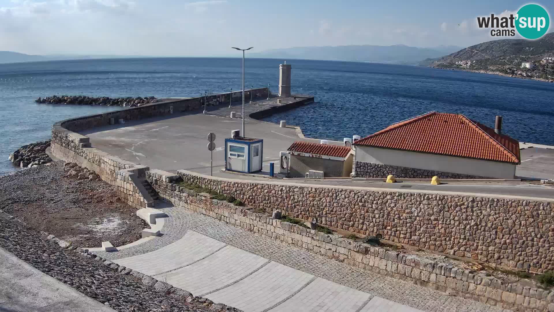 Webcam puerto de Senj – Rompeolas y faro en directo