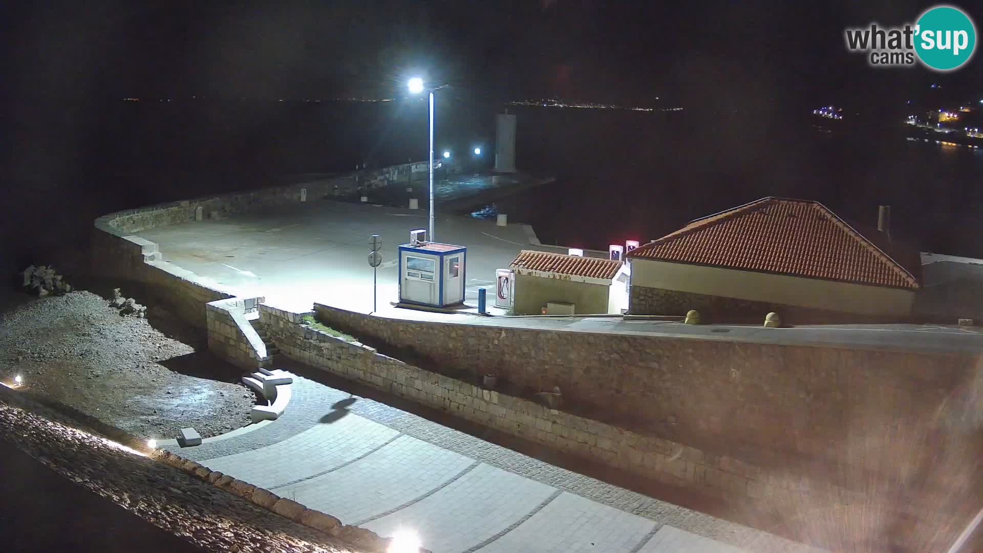 Webcam puerto de Senj – Rompeolas y faro en directo