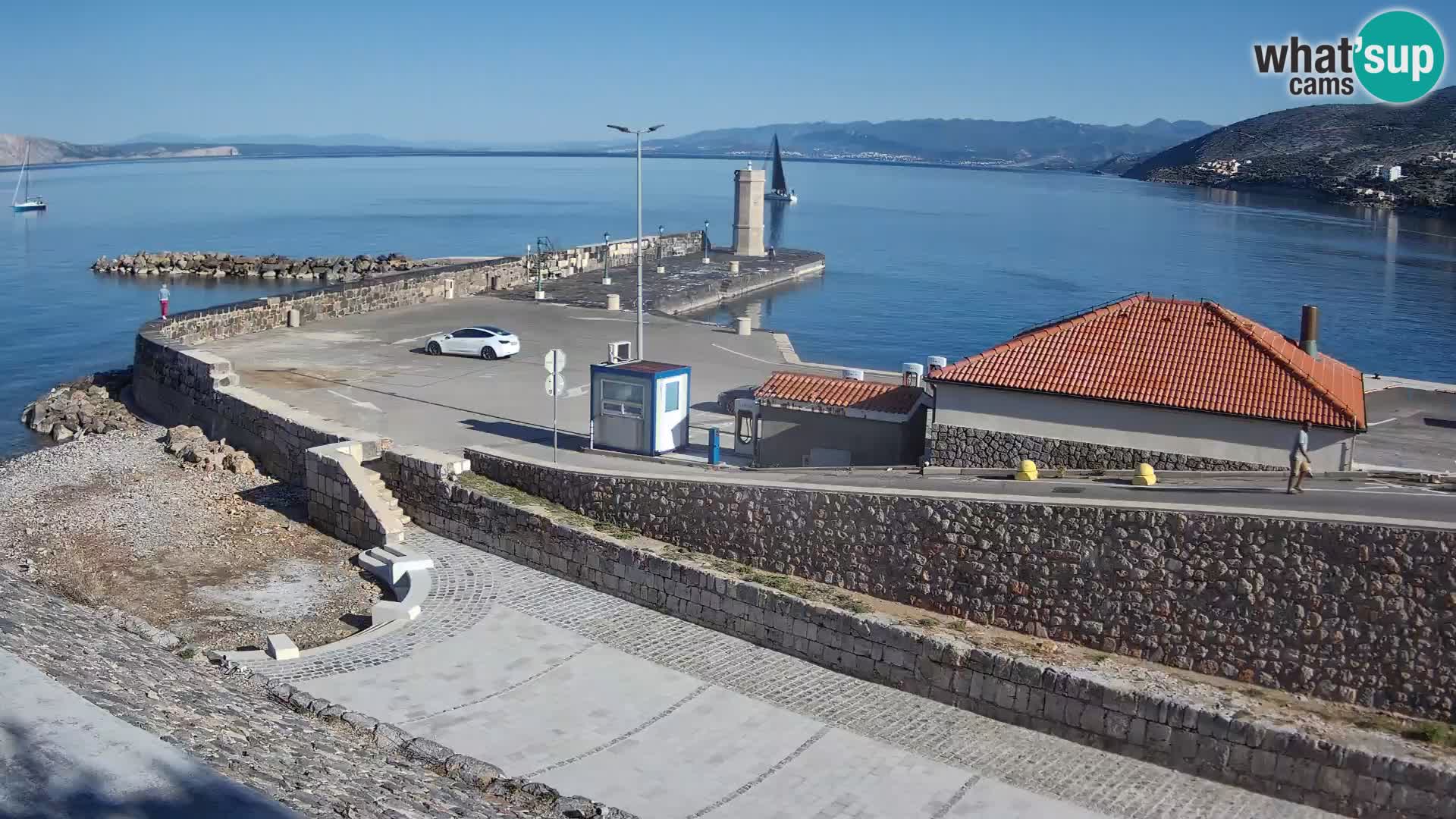 Webcam puerto de Senj – Rompeolas y faro en directo