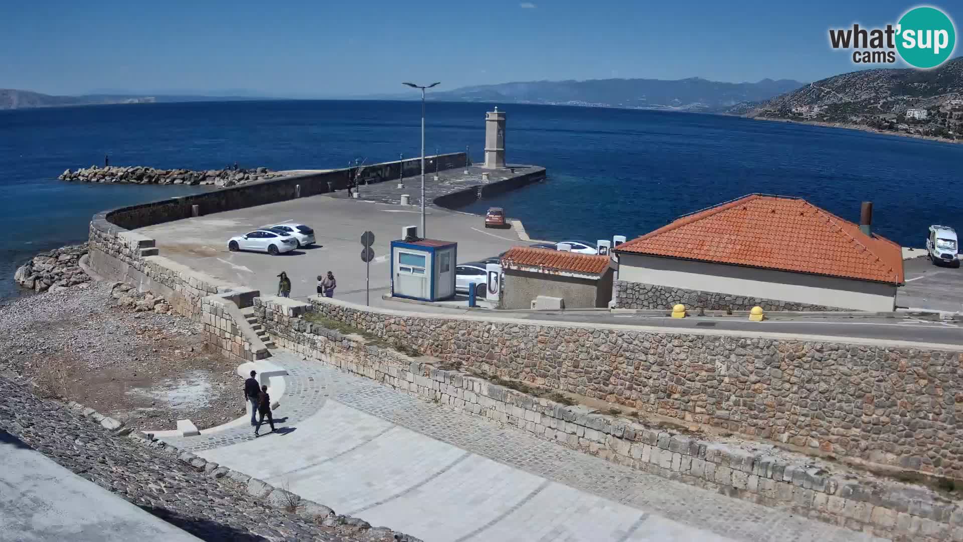 Senj Hafen Webcam – Wellenbrecher & Leuchtturm Liveblick