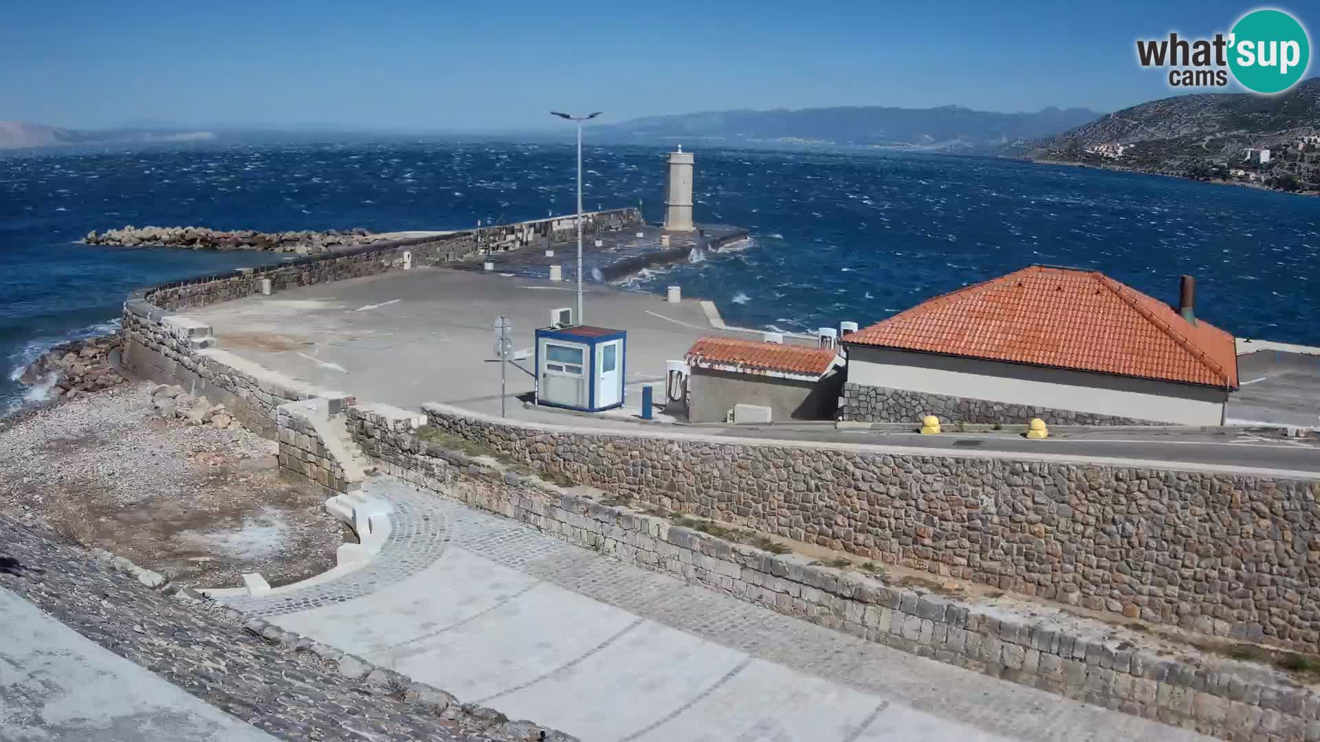 Senj Harbour Webcam – Breakwater & Lighthouse Live View